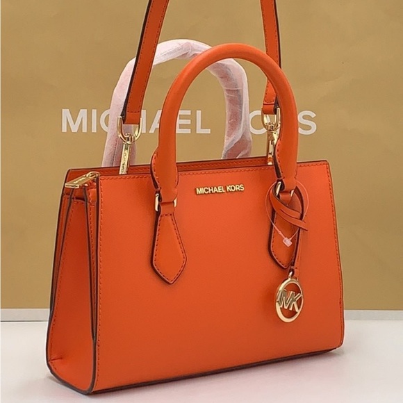 MICHAEL KORS
Sheila Small Faux Saffiano Leather Satchel
Poppy 
NWT - Picture 2 of 16